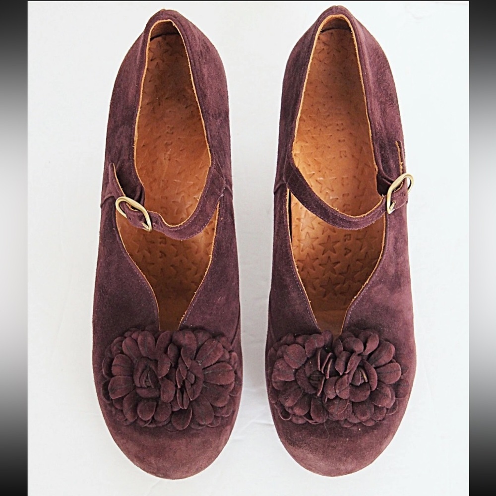 Chie Mihara Mary Jane platform suede high heels ankle strap - Picture 5 of 13